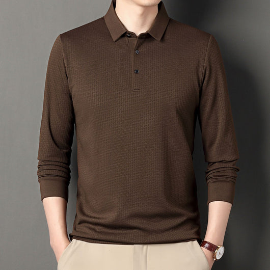 Camiseta Jacquard Manga Larga Otoño para Hombre Joven y Adulto - Image 8