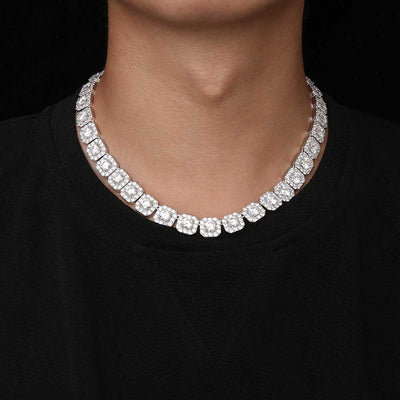 Cadena Hip Hop Cuadrada de Piedra de Caramelo - Collar y Pulsera - Image 45
