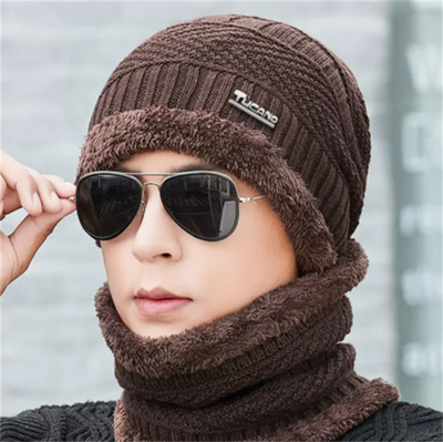Gorro de Lana Grueso Tejido con Forro Polar para Hombre - Image 38