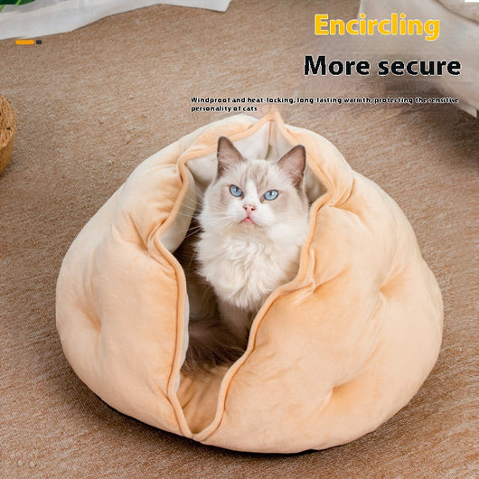 Cama Respirable para Gatos Dumpling - Nido Semicerrado Cuatro Estaciones - Image 3