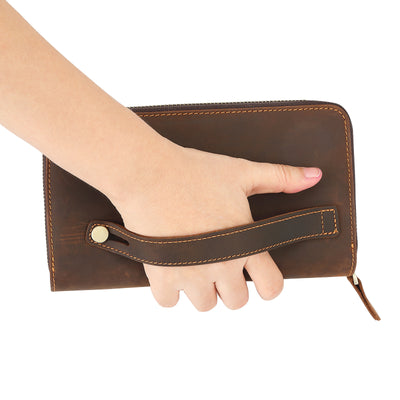 Bolsa de Cuero Genuino para Hombre Estilo Retro Clásico con Gran Capacidad - Image 6