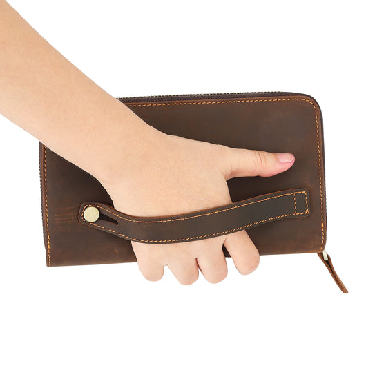 Bolsa de Cuero Genuino para Hombre Estilo Retro Clásico con Gran Capacidad - Image 6