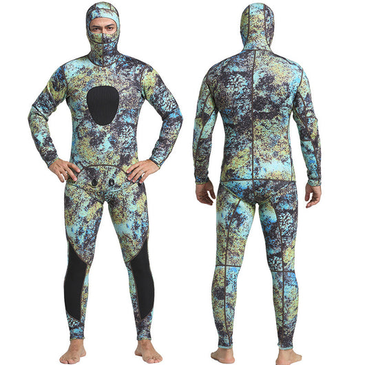 Traje de Neopreno Camuflaje 3MM Dividido - Dos Piezas con Capucha - Image 3