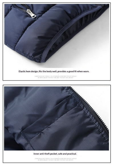 Chaleco Abrigo Invierno Hombre Corte Amplio con Capucha - Image 13