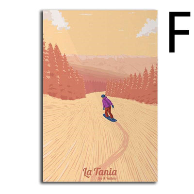 Póster Lienzo Estación de Esquí de los Alpes Franceses - Image 5