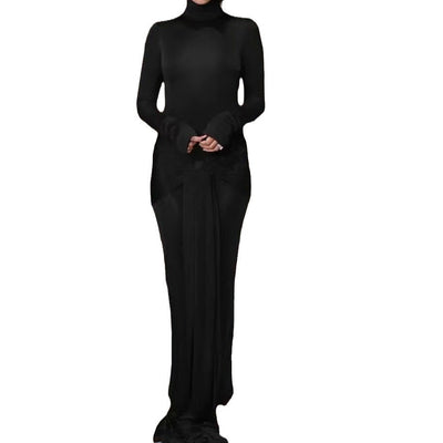 Vestido Elegante de Cuello Alto con Diseño de Cordones - Colección Premium Europea - Image 5