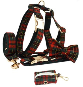 Collar y Correa para Perro a Cuadros Navideño con Fondo Verde - Image 11