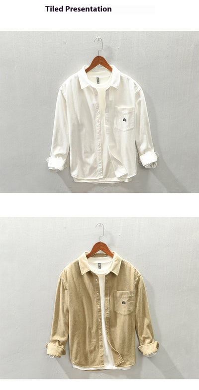 Camisa Casual de Manga Larga con Acabado Cepillado para Hombre - Image 13