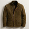 Chaqueta Casual Vintage con Cuello de Pie y Cierre de Cremallera para Hombre