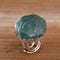 Fashion Irregular Beads Gold Adjustable Ring India Agate Silver