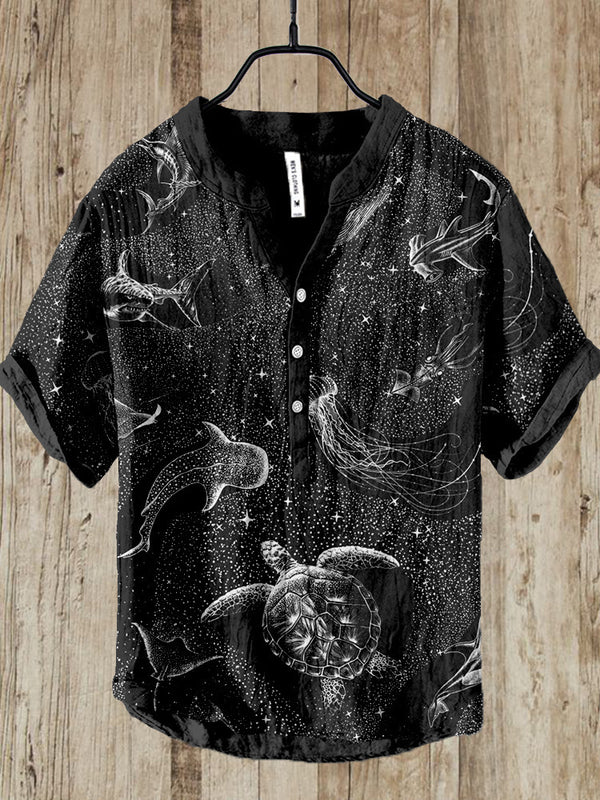 Camisa Hawaiana Navideña Casual con Estampado Santa para Hombre - Image 6
