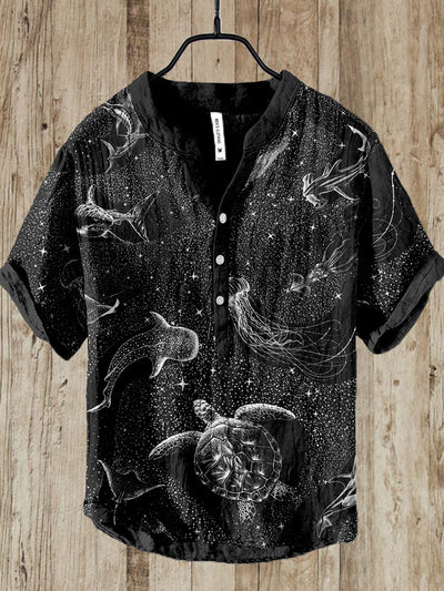 Camisa Hawaiana Navideña Casual con Estampado Santa para Hombre - Image 6