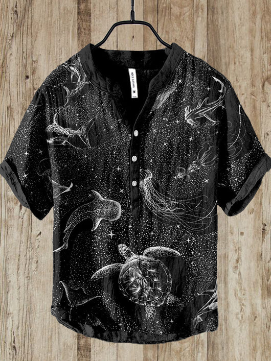 Camisa Hawaiana Navideña Casual con Estampado Santa para Hombre - Image 6