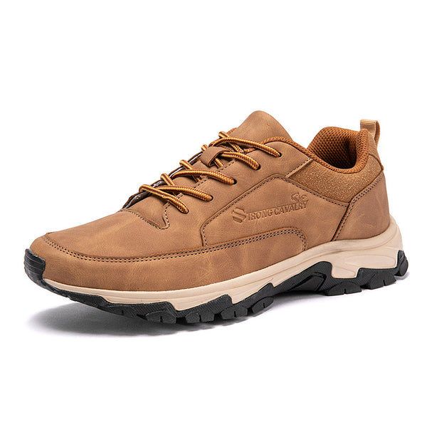 Zapatos Deportivos Impermeables de Cuero para Hombre - Talla Grande, Comodidad para Adultos