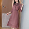 Vestido Floral de Gasa para Mujer - Elegancia y Comodidad