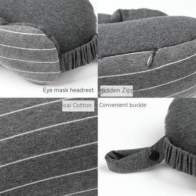 Almohada Cervical 2 en 1 con Máscara de Ojos y Partículas de Espuma - Image 2