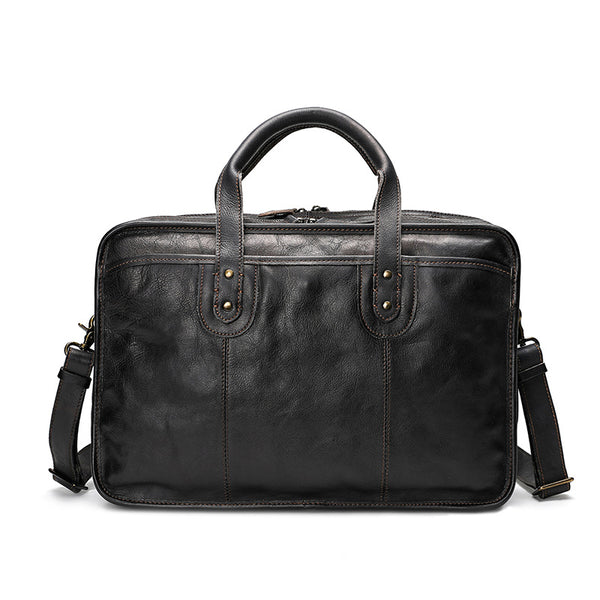 Maletín Vintage de Cuero para Hombre con Gran Capacidad - Image 5