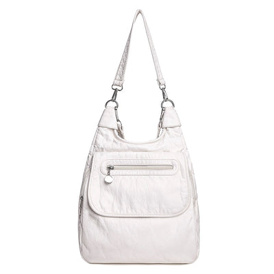 Mochila de Cuero Lavable Multifuncional de Gran Capacidad - Image 9