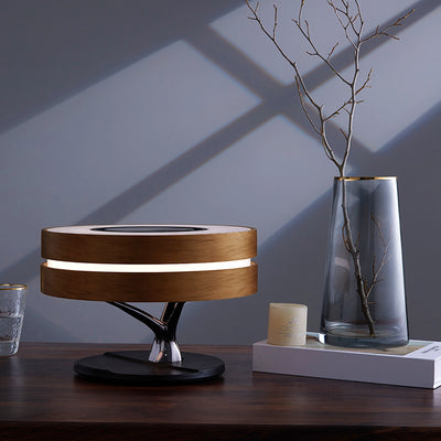 Lámpara Inteligente Bluetooth con Cargador Inalámbrico y Luz LED Circular - Image 10