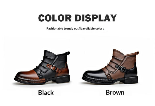 Botas Térmicas Retro Estilo Británico para Hombre con Forro de Lana y Cierre Lateral - Image 12