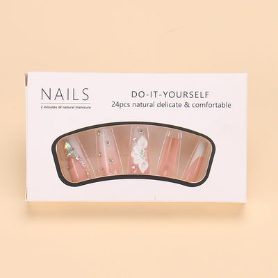 Uñas Postizas Largas Estilo Europeo y Americano - Set de 24 Piezas - Image 9