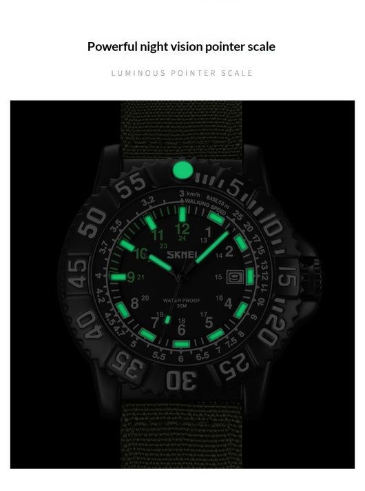 Reloj de Cuarzo Luminoso para Hombre con Calendario y Correa de Nylon - Image 19