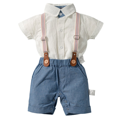 Traje Gentleman para Bebé - Conjunto Romper con Babero - Image 9