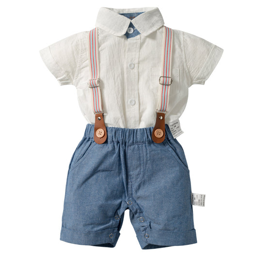 Traje Gentleman para Bebé - Conjunto Romper con Babero - Image 9