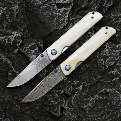 Cuchillo Plegable de Acero Damasco Premium - Portátil y Resistente - Image 9