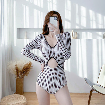 Traje de Baño Retro de Manga Larga para Niñas - Image 11