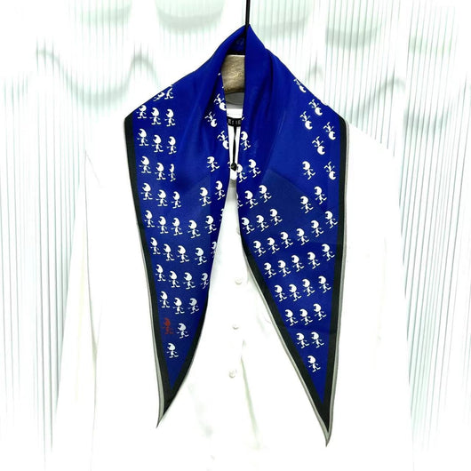 Pañuelo de Seda Crepe Estampado Diamante - Image 59