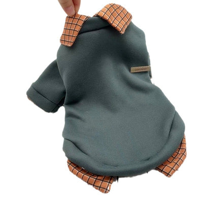 Suéter de Cuello Falso Velvet para Mascotas - Abrigo Elegante de Dos Piezas - Image 5