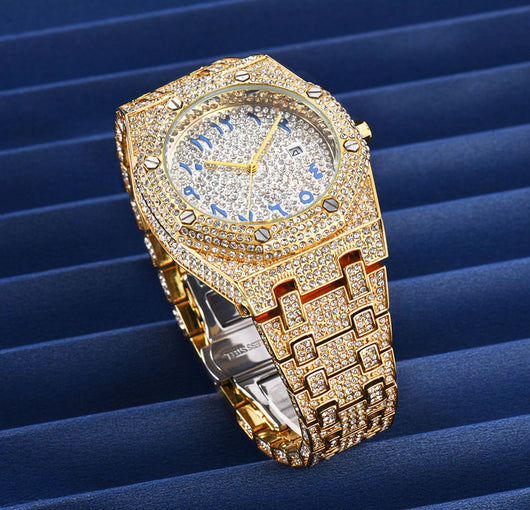 Reloj Hombre Resistente al Agua con Calendario y Cristales Brillantes - Image 8