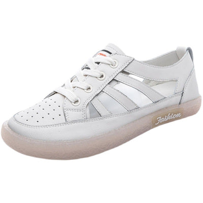 Zapatos Blancos de Cuero Calado Talla Grande para Mujer - Image 10