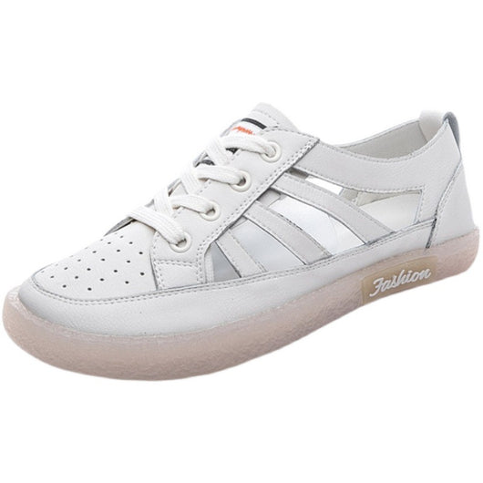 Zapatos Blancos de Cuero Calado Talla Grande para Mujer - Image 10
