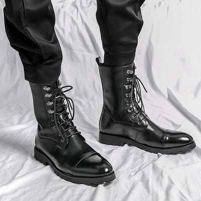 Botines Denim Locomotora con Cordones Otoño Invierno Negro - Image 3