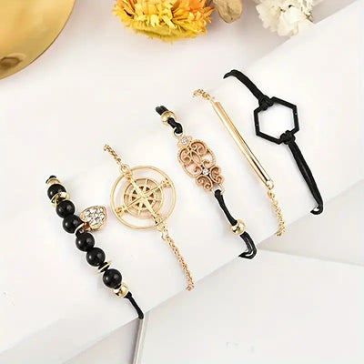 Reloj de Cuarzo con Diamantes y Pulsera de Cuentas para Mujer - Image 13