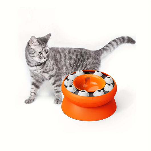 Comedero Interactivo Puzzle para Gatos - Dispensador Educativo de Alimento Seco