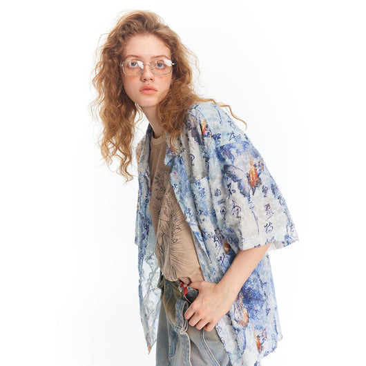 Camisa Mariposa de Manga Corta Unisex - Image 18