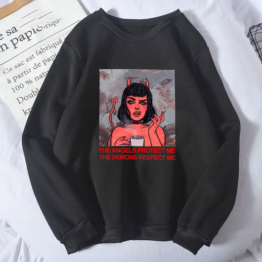 Suéter Harajuku Retro Talla Grande Manga Larga - Image 3