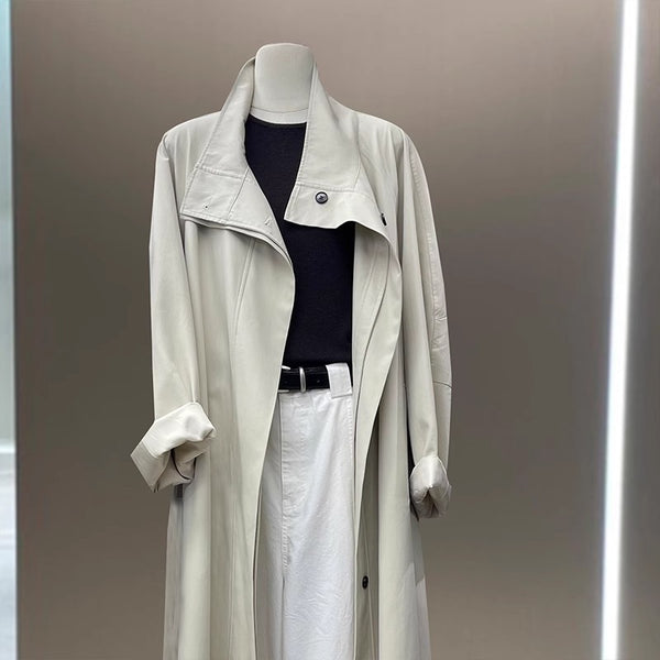 Chaqueta Cortavientos Suelta de Largo Medio en Colores Lisos