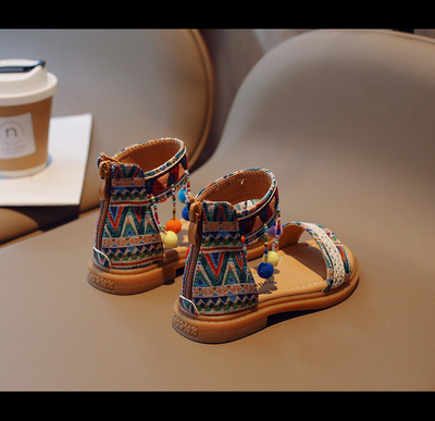 Sandalias de Vacaciones Étnicas y Estilo Internacional para Niñas - Image 21