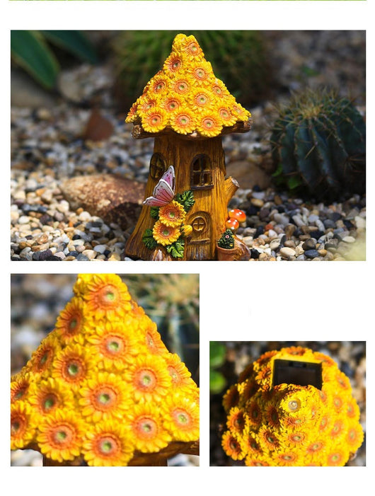 Lámpara Solar Decorativa Árbol Casa de Jardín para Exteriores - Image 12