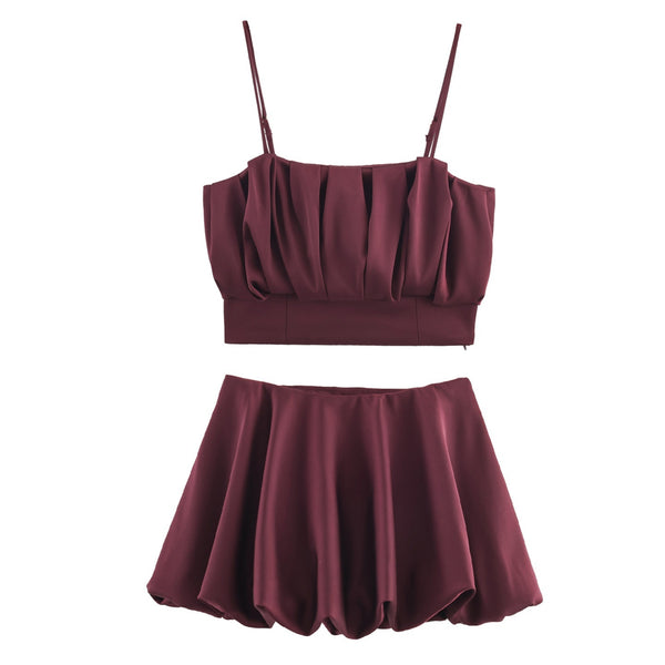 Conjunto Falda y Chaleco sin Mangas para Mujer