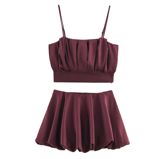 Conjunto Falda y Chaleco sin Mangas para Mujer