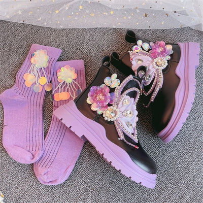 Botas Martin Infantiles con Diamantes de Colores - Image 4
