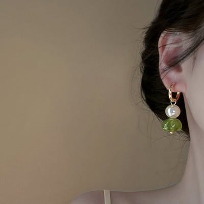 Aretes Geométricos Irregulares Retro Redondos - Image 2