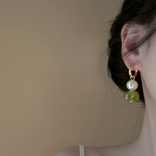 Aretes Geométricos Irregulares Retro Redondos - Image 2