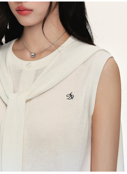 Chaleco Tejido Ice Silk sin Mangas - Blusa Suelta y Fresca - Image 28