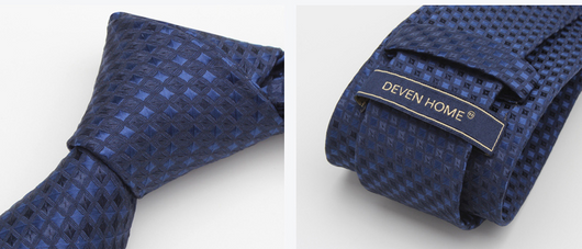 Corbata Azul Marino Degradado Cuadros 7cm - Elegancia Casual para Negocios - Image 9